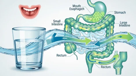 Water and Gut Health Infographic Water and Gut Health Infographic
